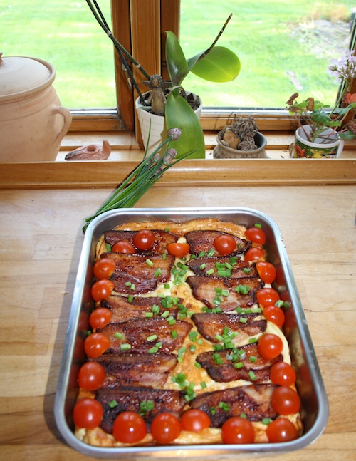 Ovnbagt æggekage, til 4 personer