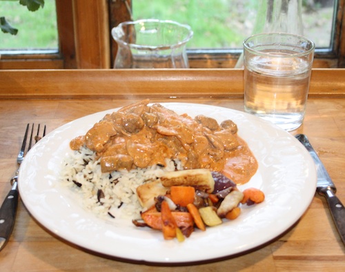 Bøf Stroganof, 4 pers.