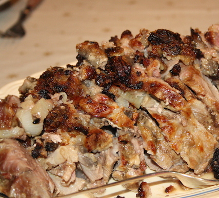 Husarsteg – nakkefilet med fyld, 8 pers.